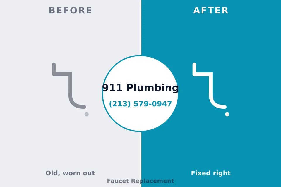 Before and after: plumbing repair Galesburg, MI